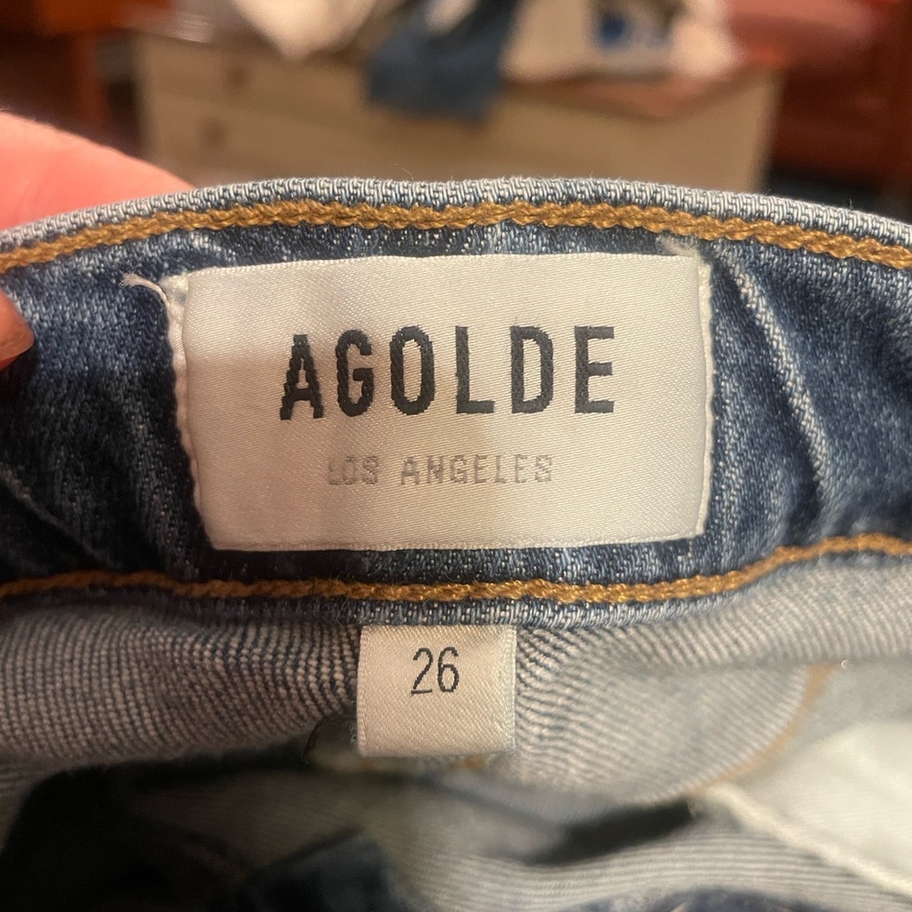 Agolde Riley Long High Rise Denim - Picture 3 of 5